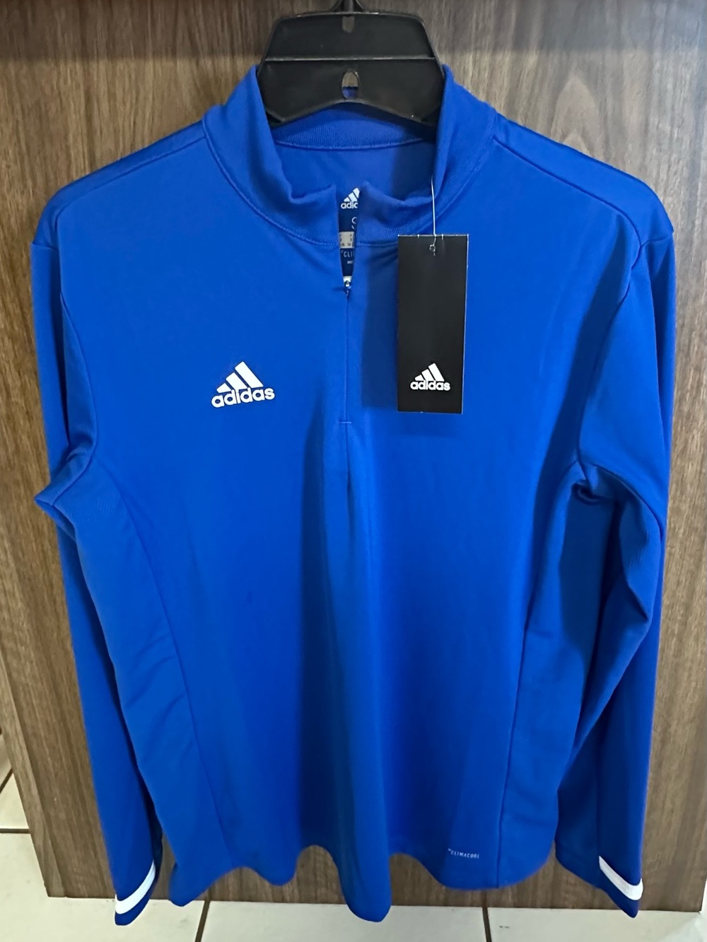 Adidas Blue Long Sleeve Athletic Pullover Top